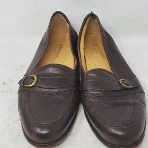 Magnanni Women's 9M Brown Leather Slip On Loafers